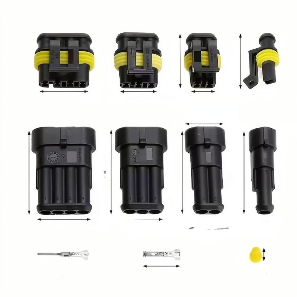 Auto Repair Tools - Auto-Wartungswerkzeug-Set, wasserdichte Kabelverbinder mit Ratschen-Crimper, Elektroreparatur-Hardware
