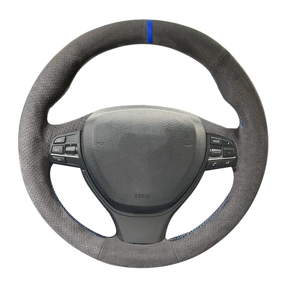 Car Steering Wheel Cover Anti Slip Breathable - Maßgeschneiderte rutschfeste Wildleder-Lenkradabdeckung aus echtem Leder