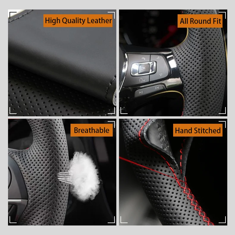 Auto Lenkrad Abdeckung Für Jag – Car Steering Wheel Cover Anti Slip Breathable Bewertung und Preis
