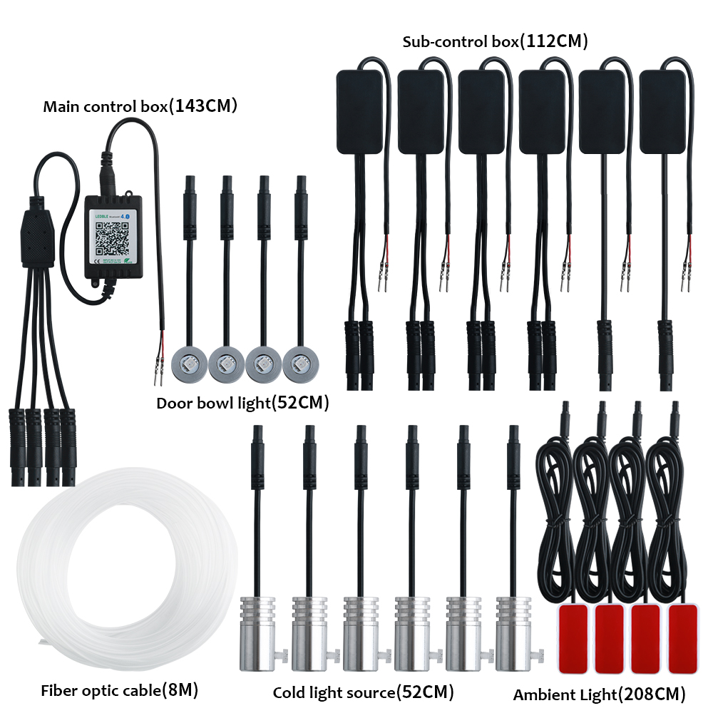 14 in 1 RGB-Auto-Innenraum-Umg – Led Ambient Interior Car Lights App Control Bewertung und Preis