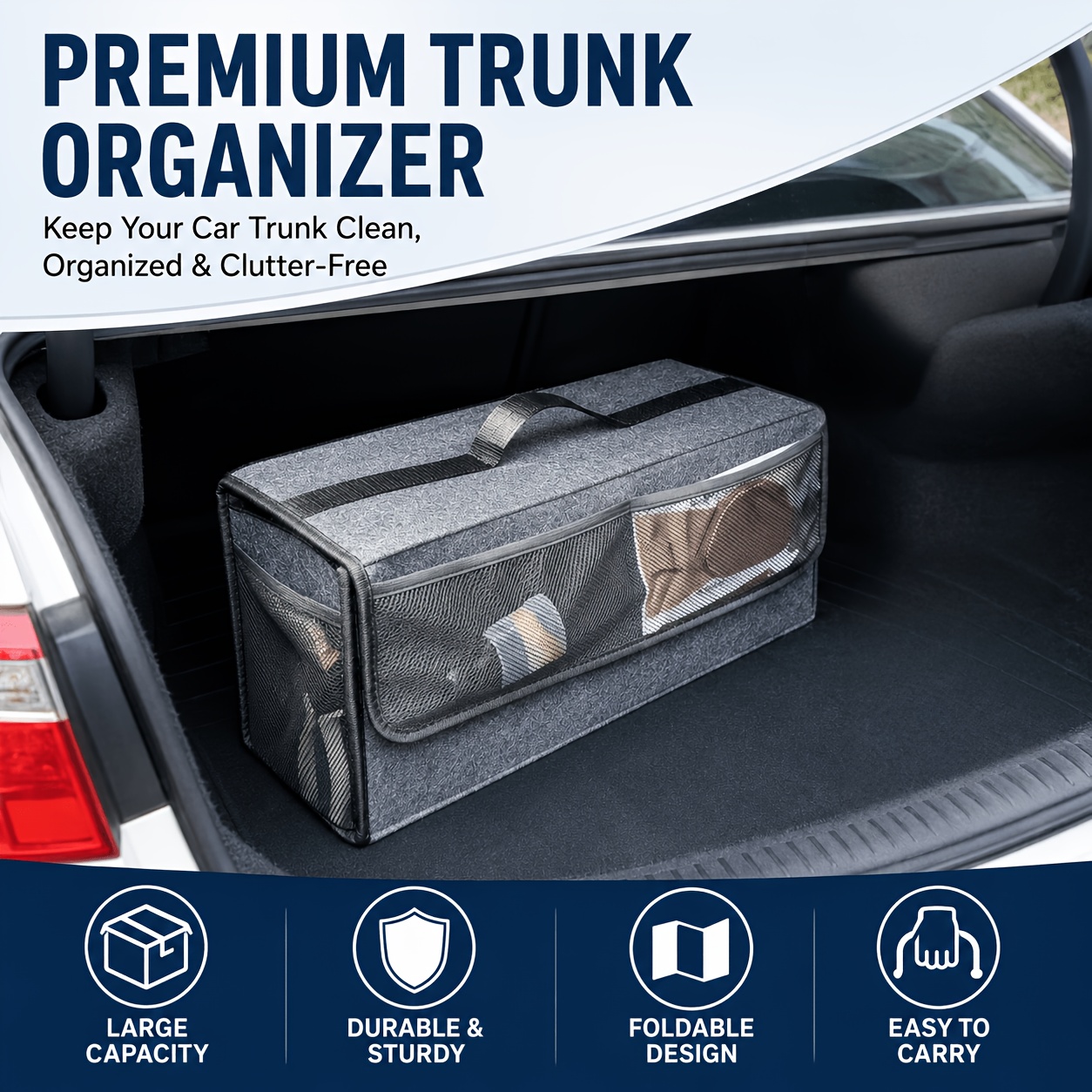 Filz-Autokofferraum-Organizer  – Car Trunk Organizer Foldable Storage Box Bewertung und Preis